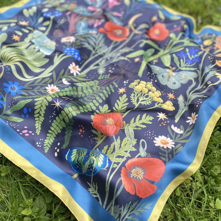 Split Moon Studios - Wholesale Scarf - Women's - Wild Flowers Motif Scarf1