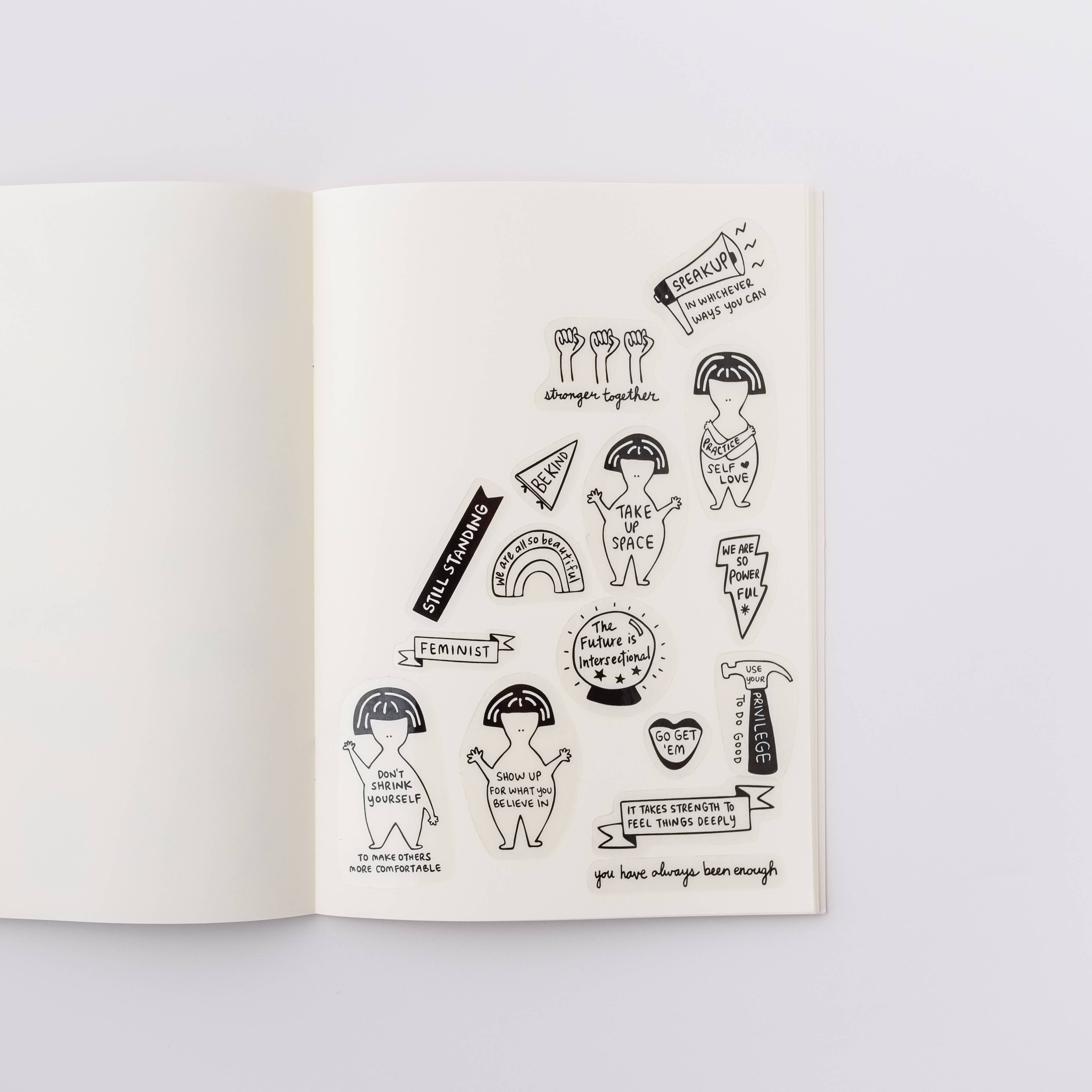 Kwohtations - Vendita all'ingrosso Adesivo - Foglio di Adesivi Femministi - Adesivi Trasparenti per Pianificatore1