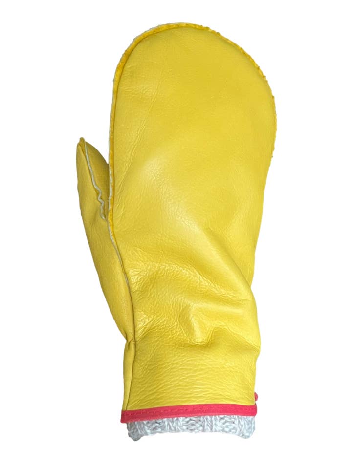 Mens Cowhide Chopper Mitt with Removable Raggwool Liner for wholesale by Klondike Sterling Glove