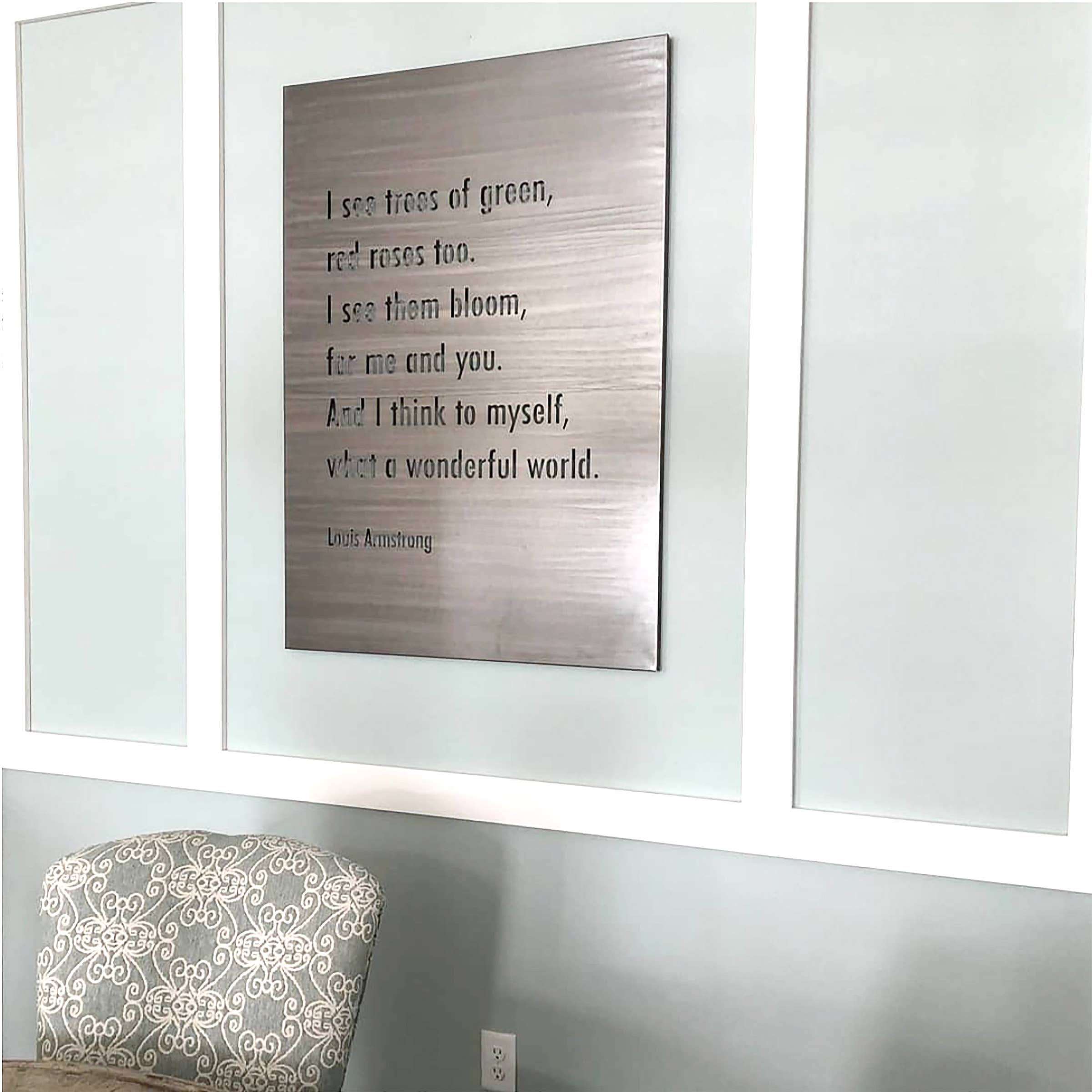 Prairie Dance - Wholesale Sign - Wonderful World Wall Art, I See Trees Louis Armstrong Lyrics9