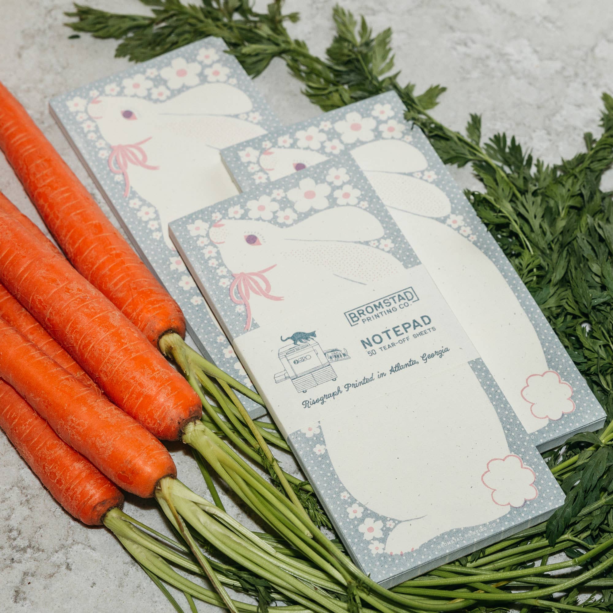 Bromstad Printing Co. - Wholesale Notepad - Bunny - Risograph Notepad1