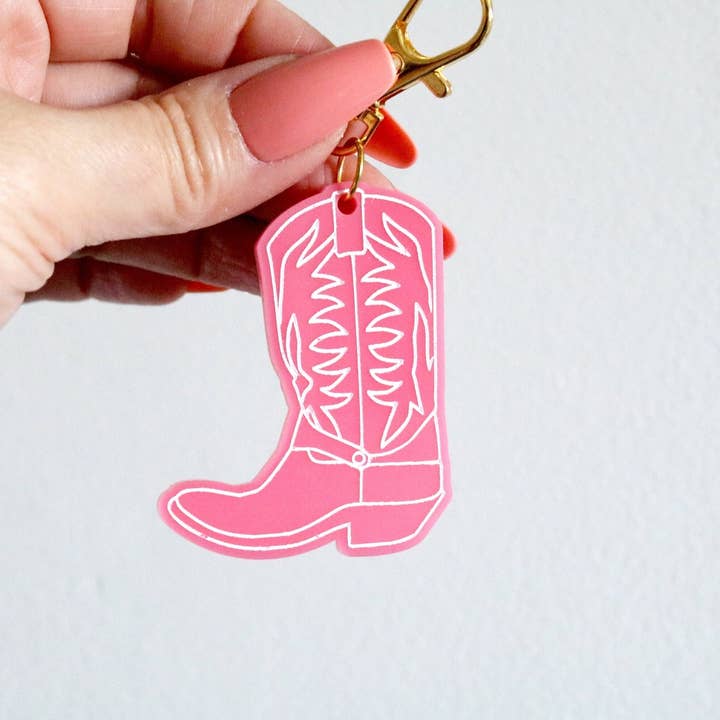 colorful western cowboy boot keychain | CHOOSE YOUR COLOR for wholesale by Everthine Designs