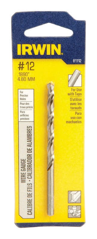 Everyday Supply Co - Wholesale Handy Tool - IRWIN #12 3.5" High Speed Steel Wire Gauge Bit