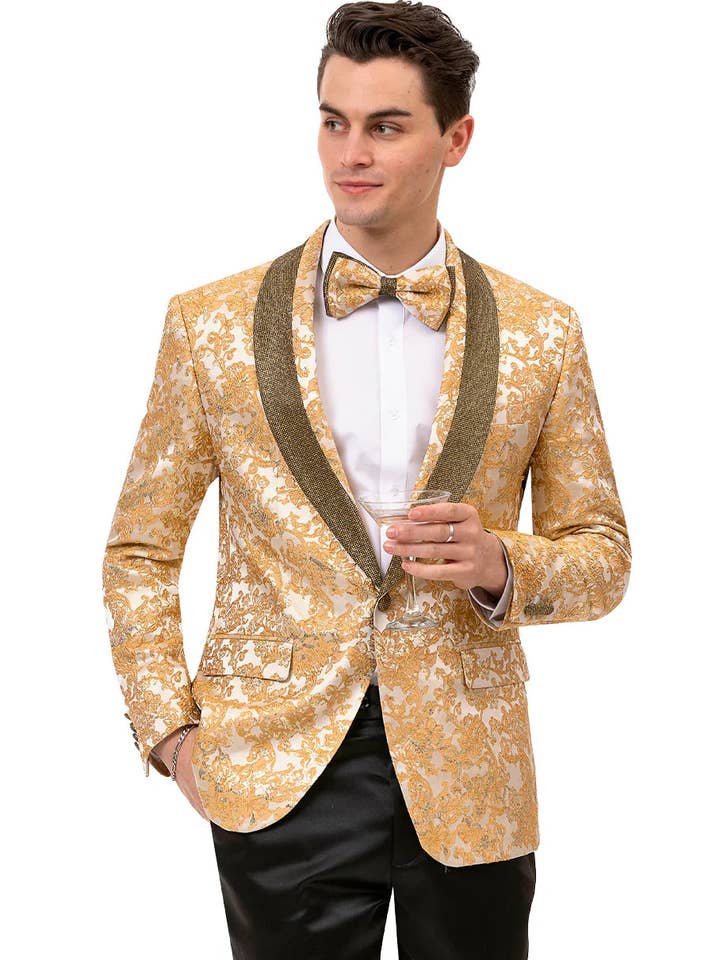 Mens Prom Tuxedo Suit Gold Prom Suit for wholesale by Alberto Nardoni