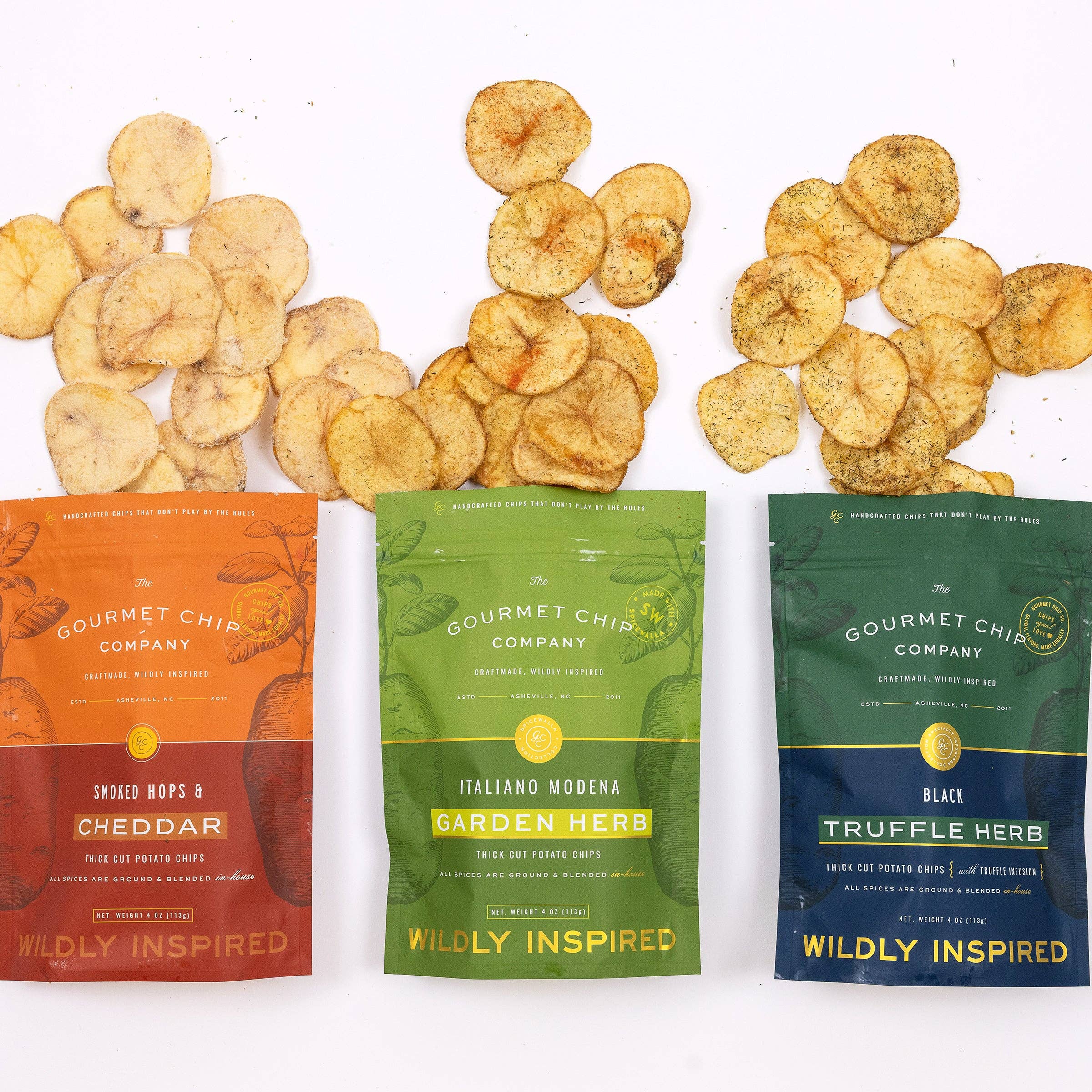 The Gourmet Chip Company - Wholesale Chips - Black Truffle Herb Thick Cut Potato Chips - Case of 122