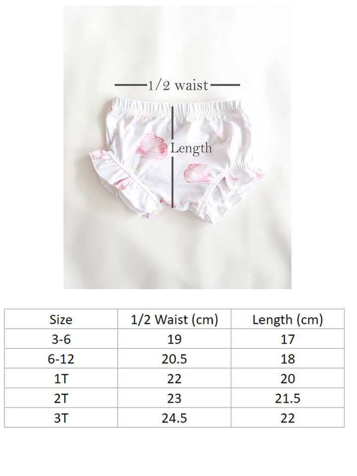 Maman - Wholesale Underwear/diaper cover – Baby - Baby Girls Aerin Petal Cotton Jersey Ruffle Bloomer (Limited Edition Print)2