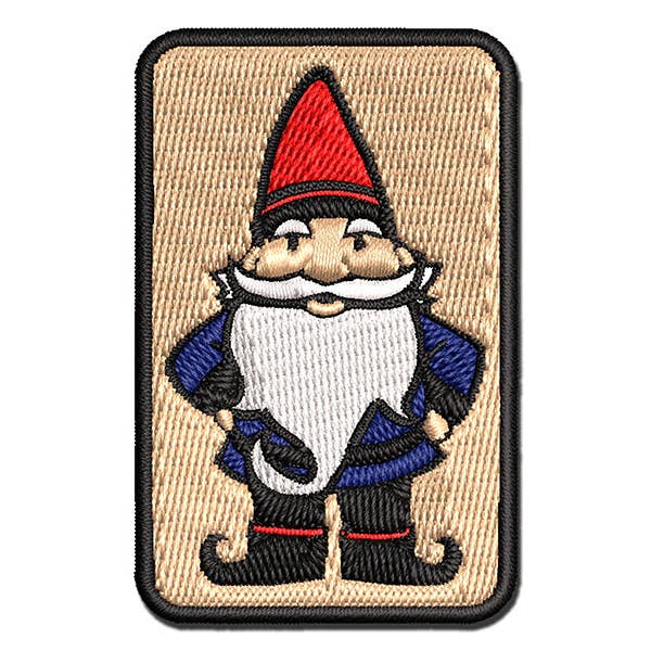 Patch thermocollant brodé multicolore Garden Gnome pour la vente par Sniggle Sloth