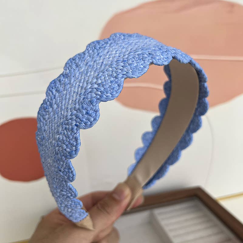 Blandad Bred halmhårband med vågformad kant för wholesale på Faire1