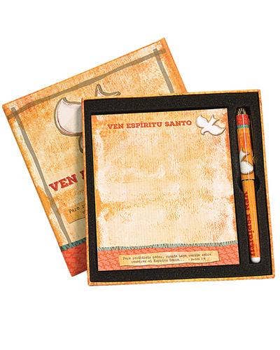 Divinity Boutique - Wholesale Stationery/Notecard Set - Spanish Square Box Pad Pen Set3