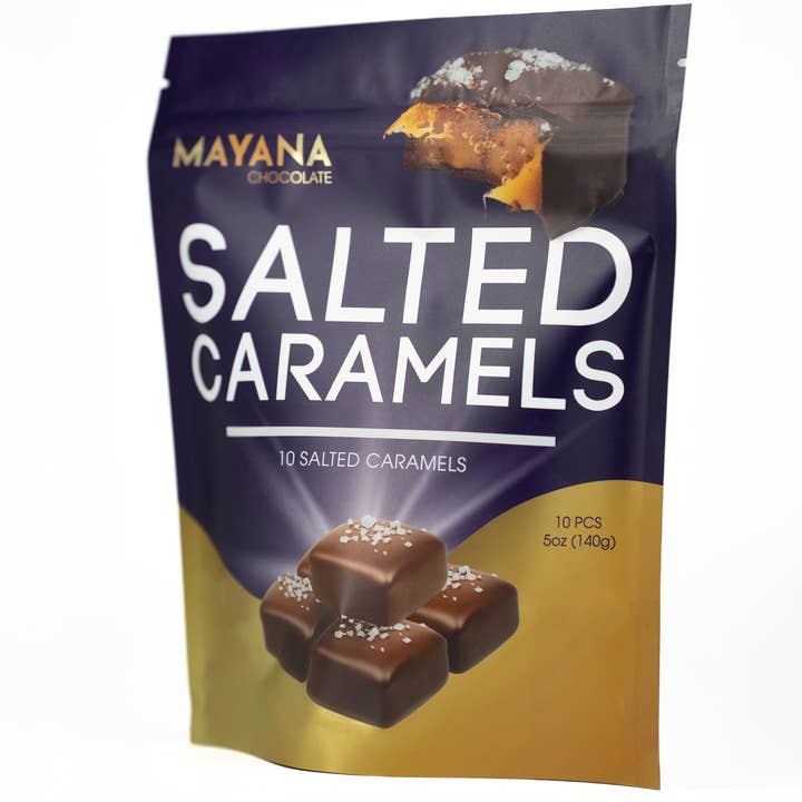 10 PC Salted Caramels for wholesale by Mayana Chocolate