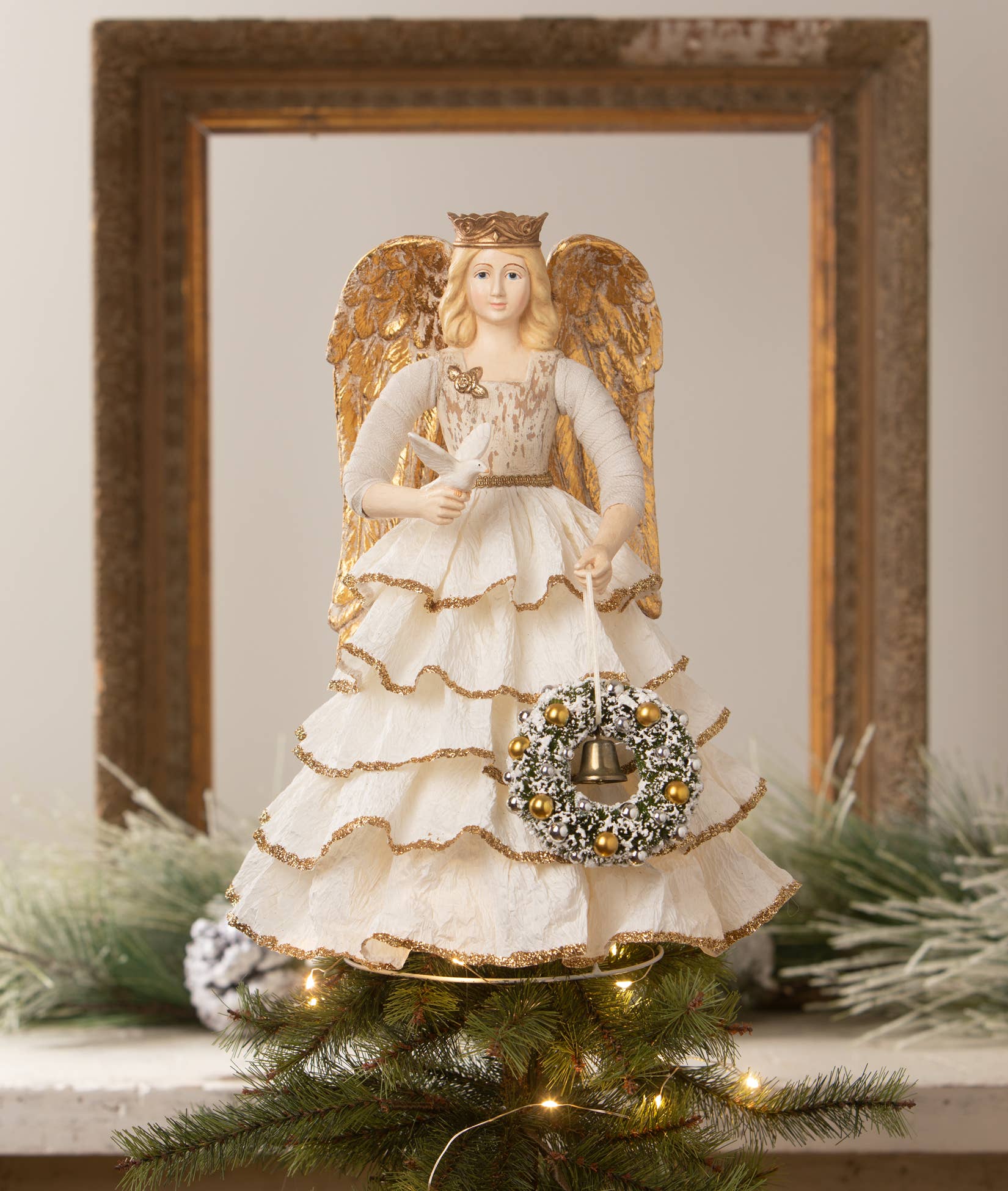 Bethany Lowe Designs - Wholesale Decorative Figurine - Santos Angel With Paper Skirt3