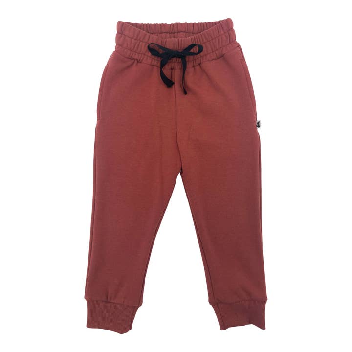 Baby/Kid's/Youth Fleece-Lined Drawstring Joggers | Burgundy for wholesale by Little & Lively