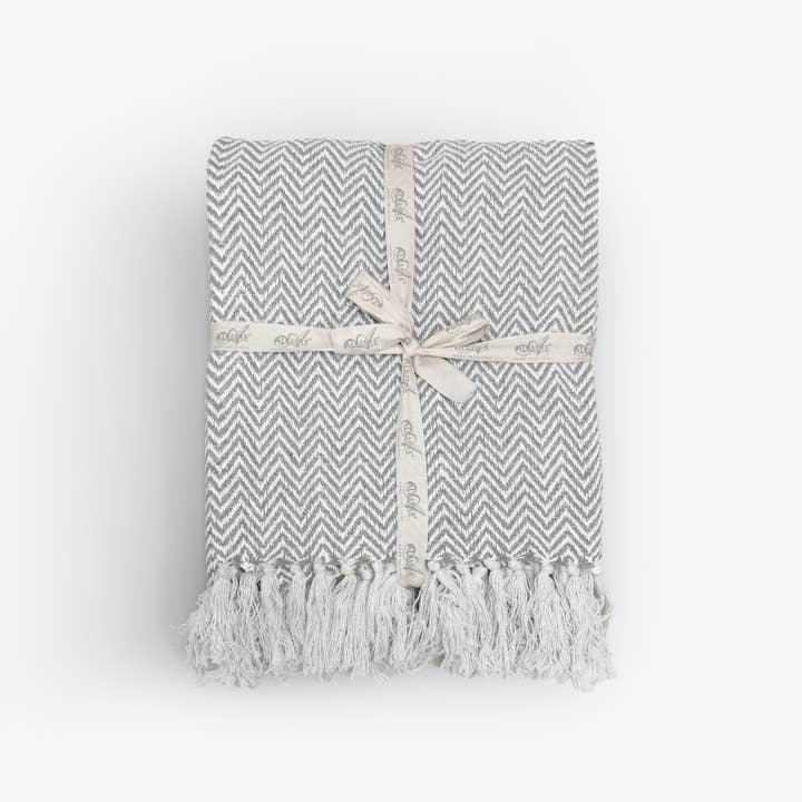 Allure Bath Fashions - Wholesale Decoratiedeken - Audley Chevron visgraat deken - 100% katoen3