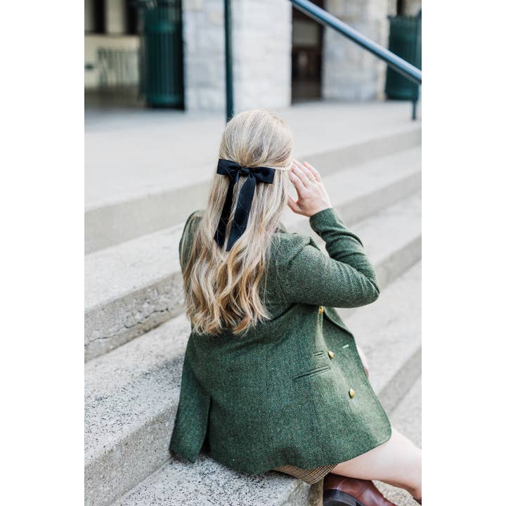 Grace & Grandeur - Wholesale Hair Bow - Women's - Medium Matte Satin Hair Bow Barrette | Florence Bow14