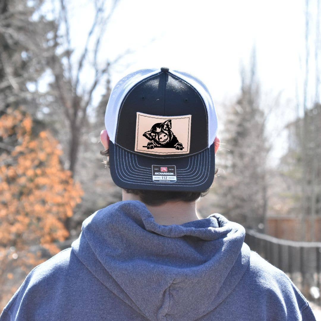Prairie Buffalo - Wholesale Trucker Hat - Unisex - Trucker Hat - Piglet Leather Hat Patch6
