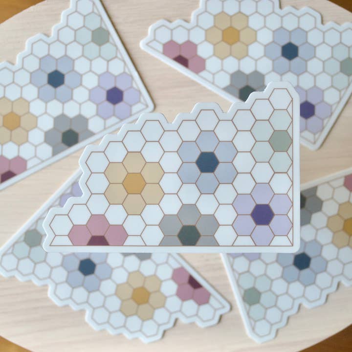 Hexagon Flower Garden Sticker for wholesale by Little Sister Sewing