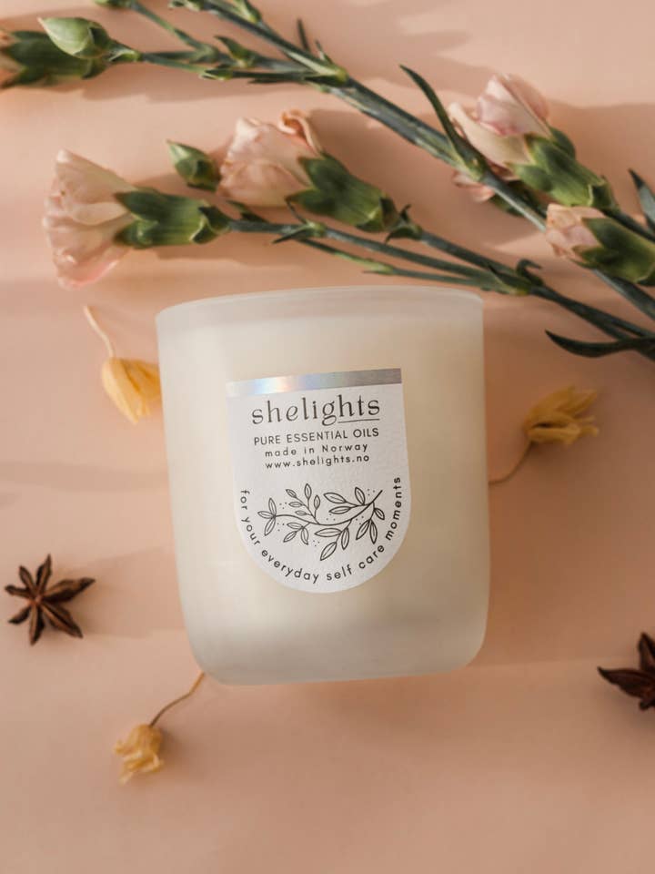 Vela aromaterapia con aroma de anís y ylang ylang 230 g para venta al por mayor de Shelights