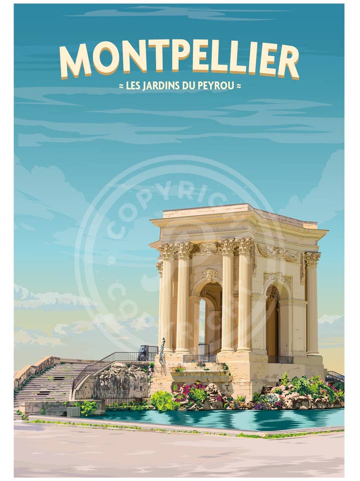 MONTPELLIER POSTER - LE PEYROU - 30X40 CM for wholesale by Printymania
