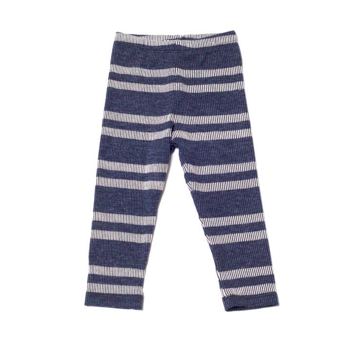 Born By The Shore - Vente Legging tendance – enfant - Legging tricoté rayé pour petites filles | Bay Blue0