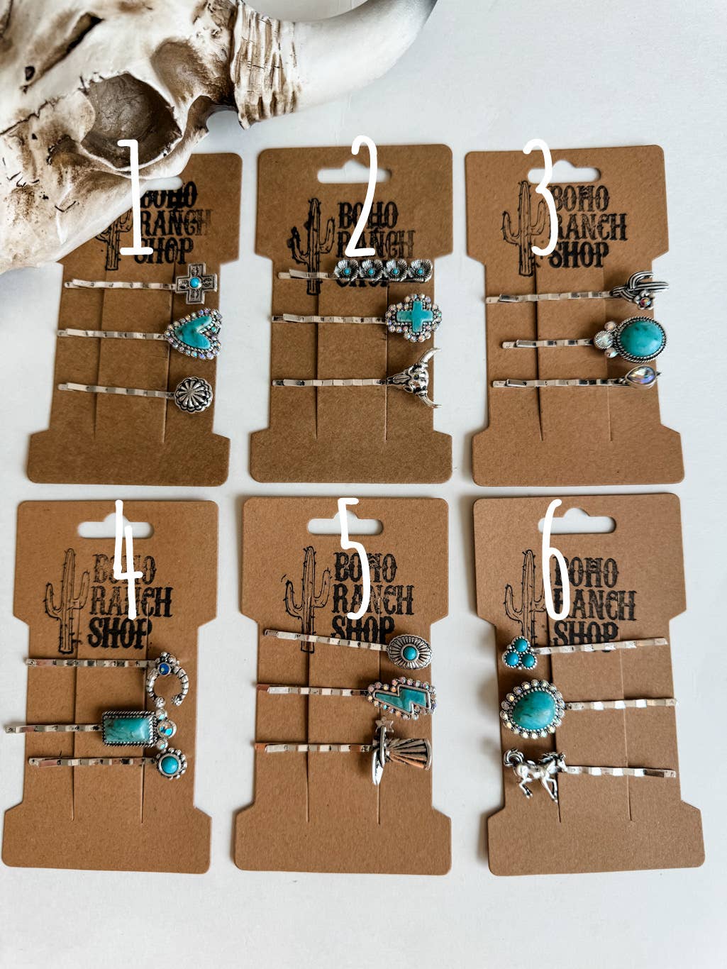 Boho Ranch Shop - Wholesale Bobby Pin - Women's - Western Hair Bobby 3 Pin Set - wedding, prom hair bridesmaid2