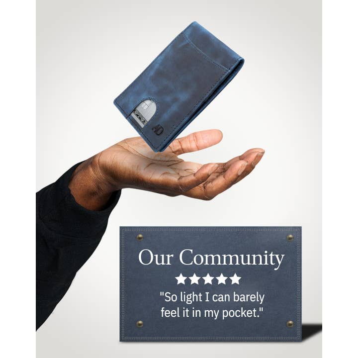 Access Denied Accessories - Wholesale Wallet - Men's - Real Leather Wallets For Men Money Clip Bifold Wallet RFID9