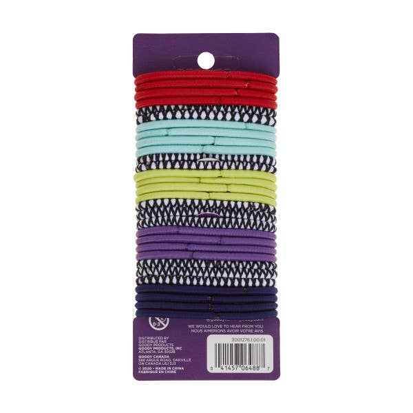 Goody - Wholesale Hair Tie - ELASTICS OUCHLESS PREMIUM NEON TRI-30 CT