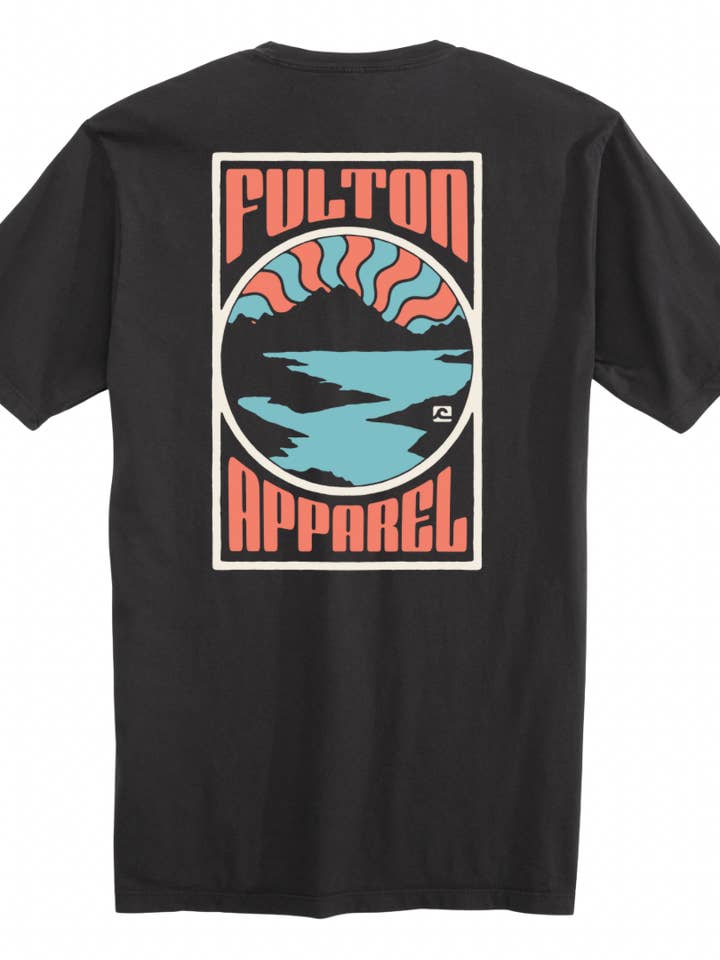 Retro Mountain Graphic T-Shirt for wholesale by Fulton Apparel Company