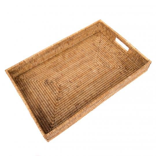 Artifacts Trading Company – Engroshandel Pyntebakke – Rattan rektangulær bakke0