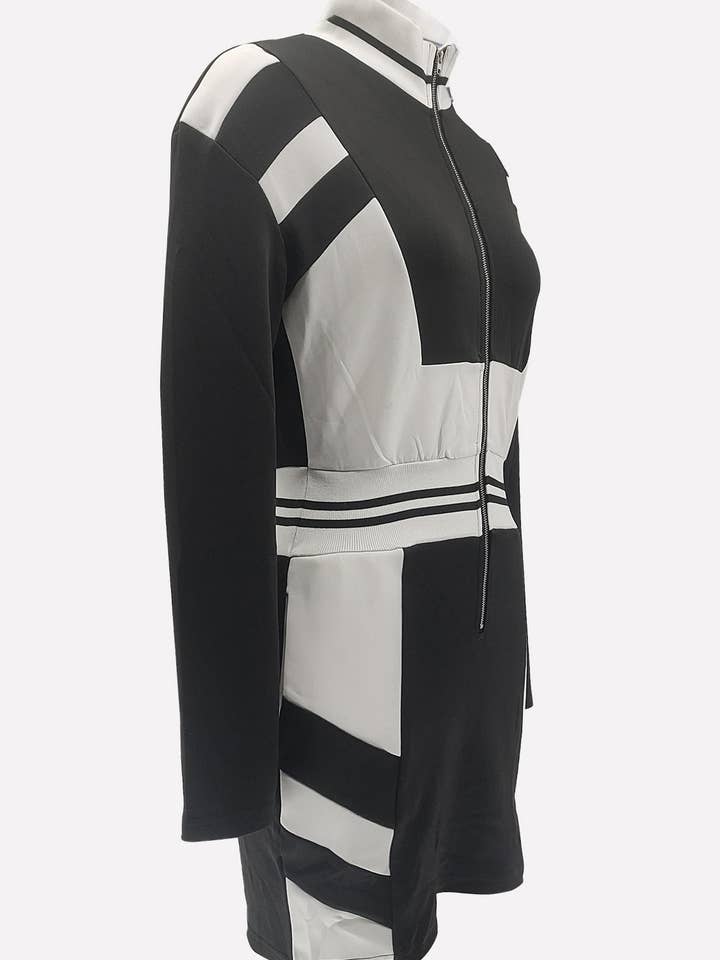 Black WOMEN FASHION LONG SLEEVE MIDI DRESS for wholesale on Faire4