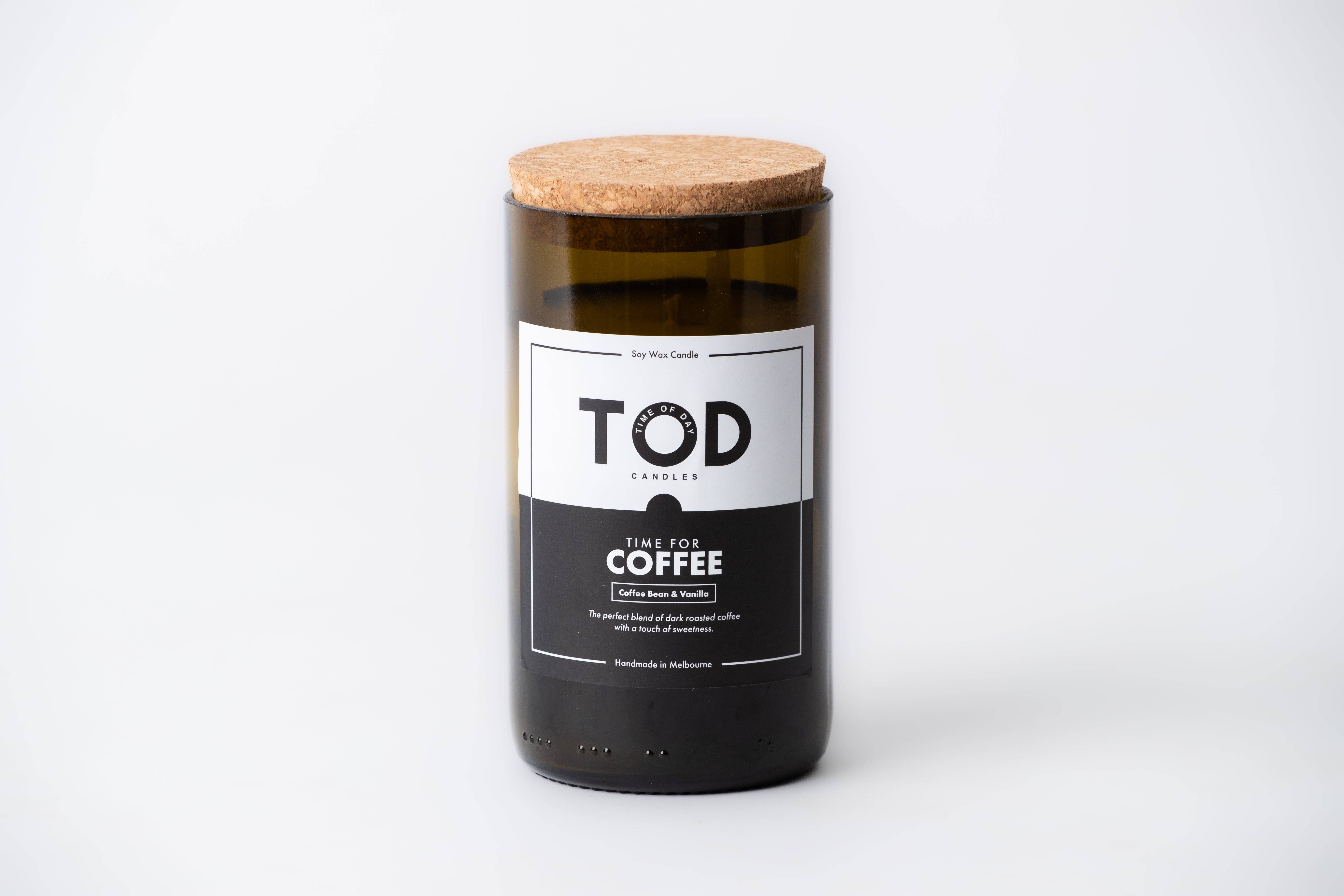TOD CANDLES - Wholesale Jar/filled candle - Time for COFFEE - Coffee Bean & Vanilla