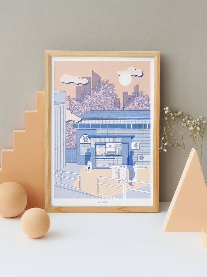 A3 Kōhī art print for wholesale by ANO Studio