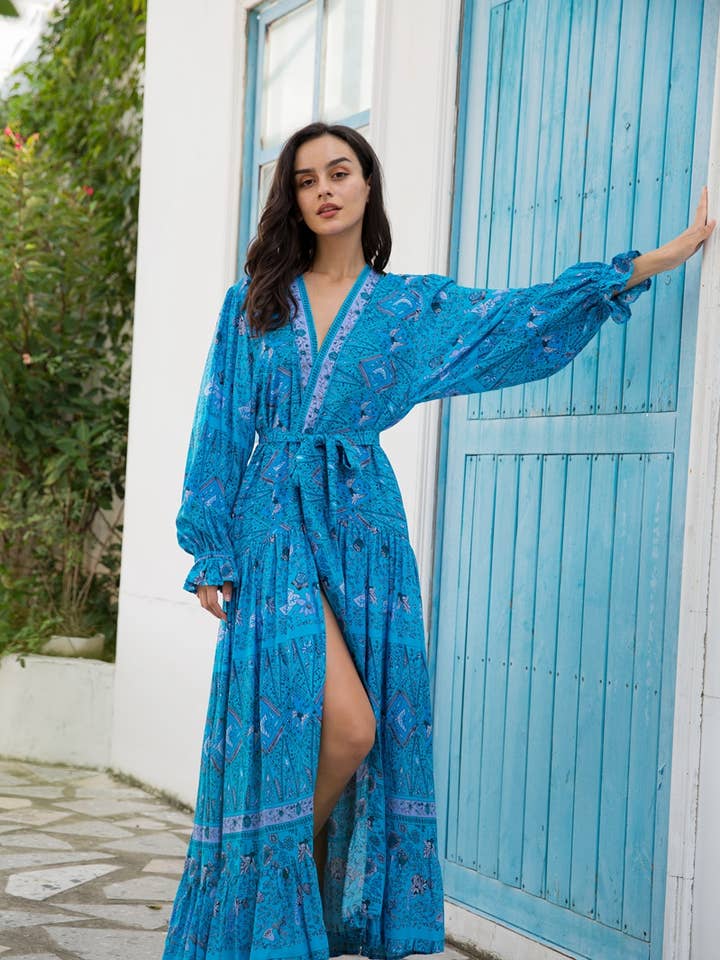 Vloeiende kimono met bloemenprint voor wholesale door last queen