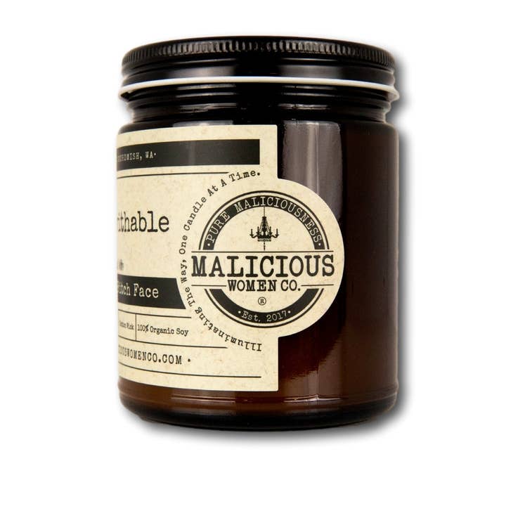 Malicious Women Candle Co - Wholesale Jar/Filled Candle - Unfuckwithable - Scent: Berry Bellini