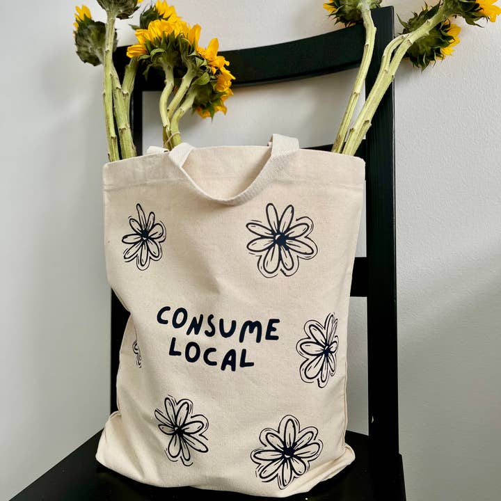 Gaec Studio - Wholesale Tote Bag - Women's - “Consume local” heavy duty tote bag 2