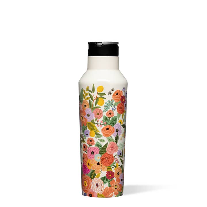 CORKCICLE - Wholesale Water Bottle - Sport Canteen - 20oz Rifle Paper - Garden Party Cream