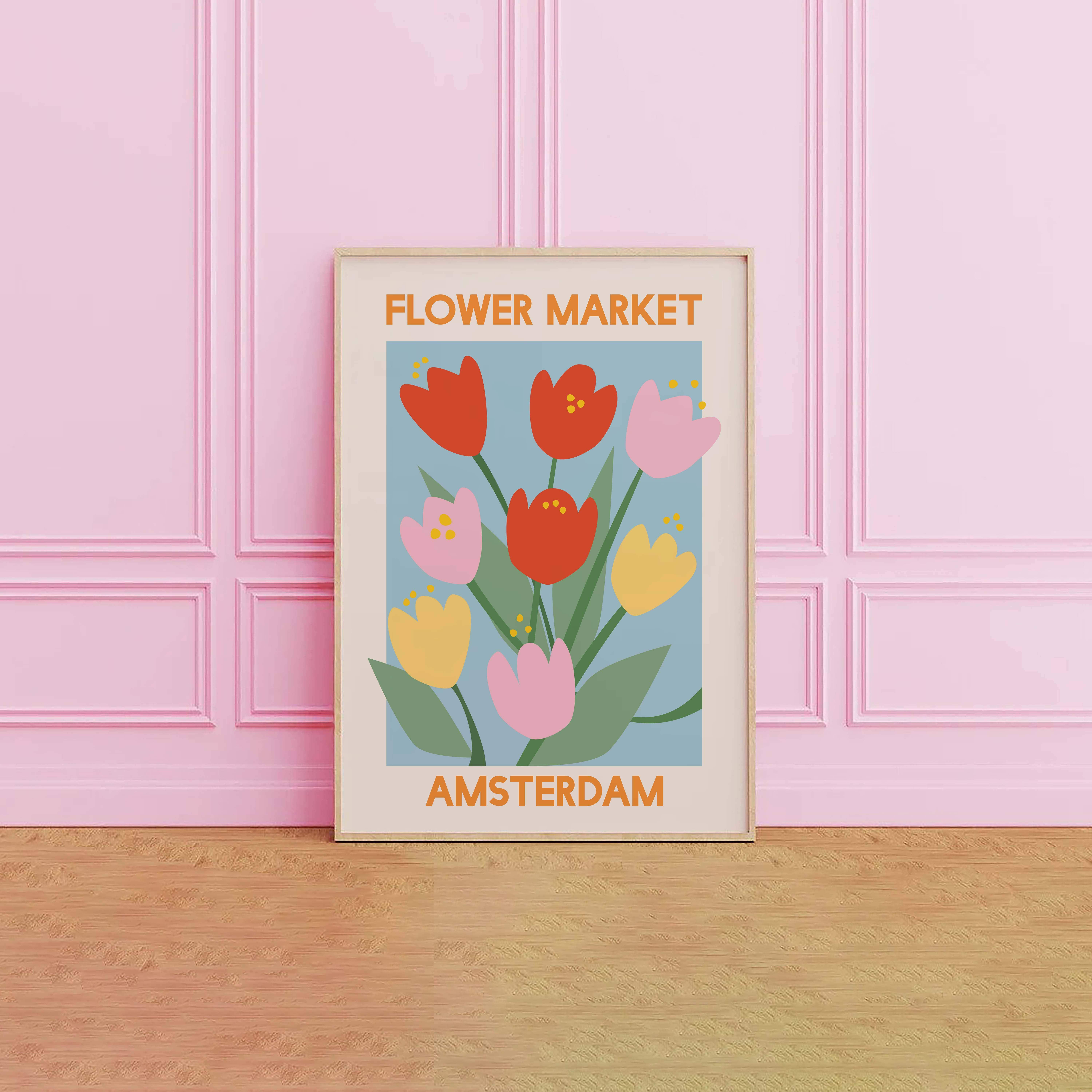 April Lane Art - Wholesale Art Print - Amsterdam Flower Market Print2