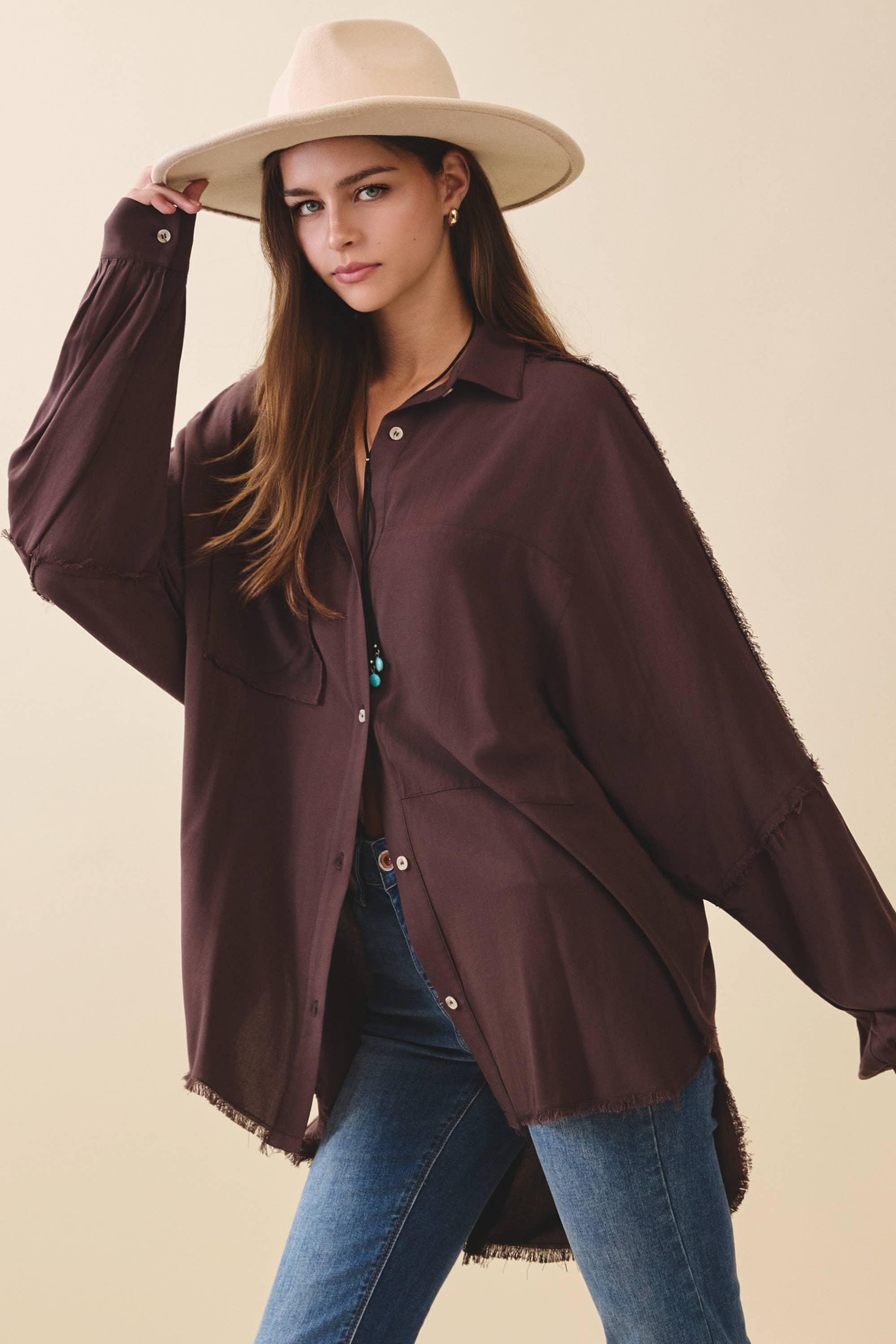 AEMI + CO - Wholesale Button Down Shirt - Women's - 879AK Delilah Shirt15