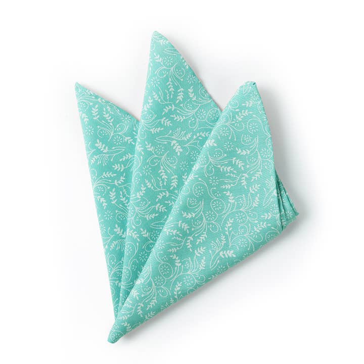 Jacob Alexander – wholesale Pocket square – Men’s – Men's Floral Cotton Pocket Square9