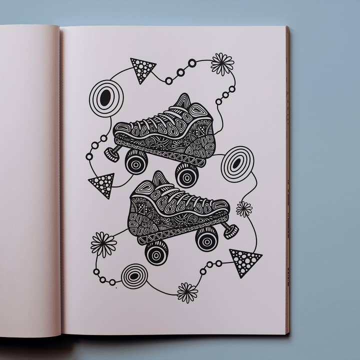 Blue Star Press - Wholesale Coloring & Activity Book - Adult - Dream in Color: Coloring Book & Stickers (Iridescent Cover)2