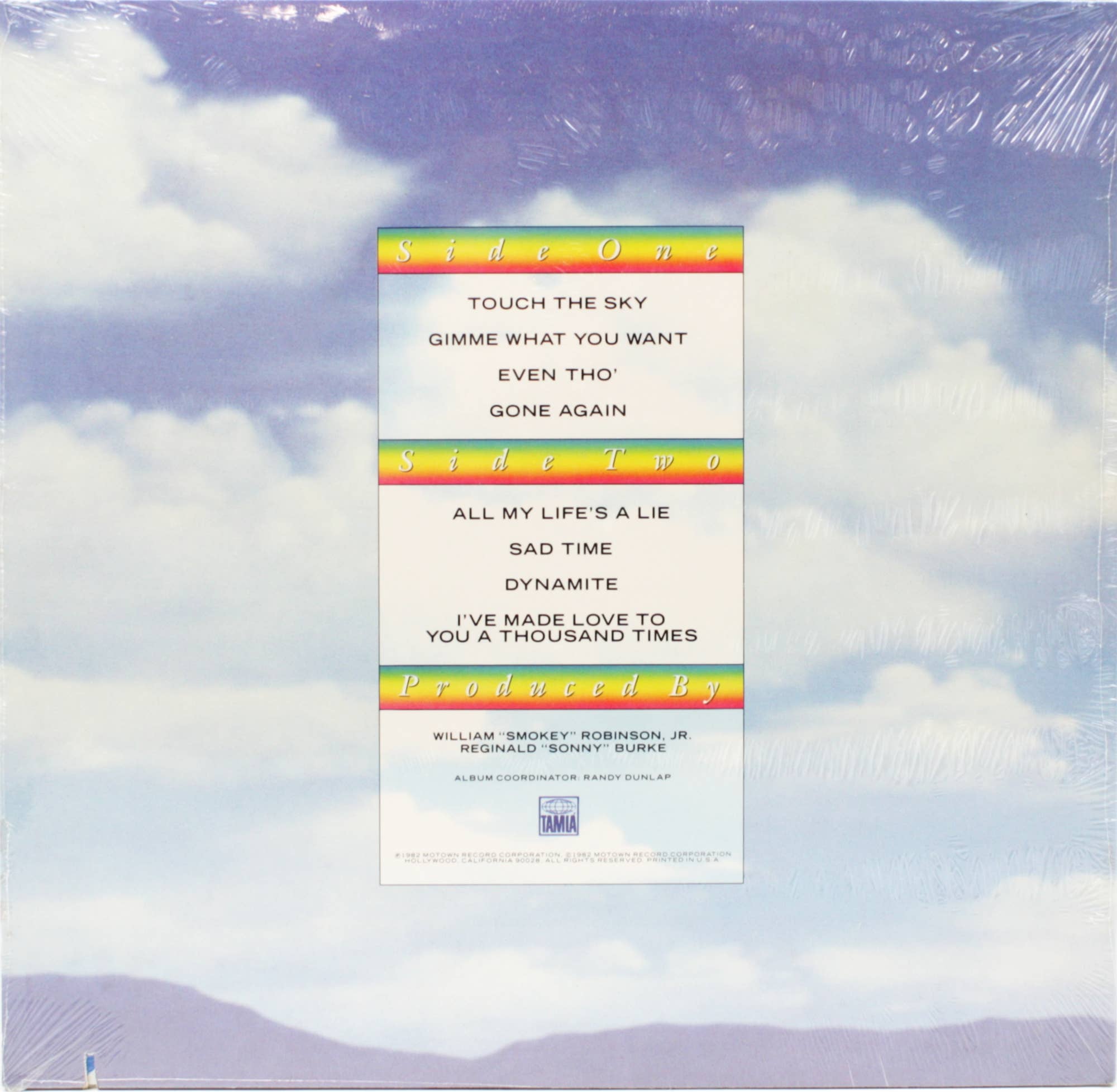 Square Deal Recordings & Supplies – wholesale Music CD/Vinyl – Vinyl - Sealed 12" LP - Robinson, Smokey - Touch The Sky1