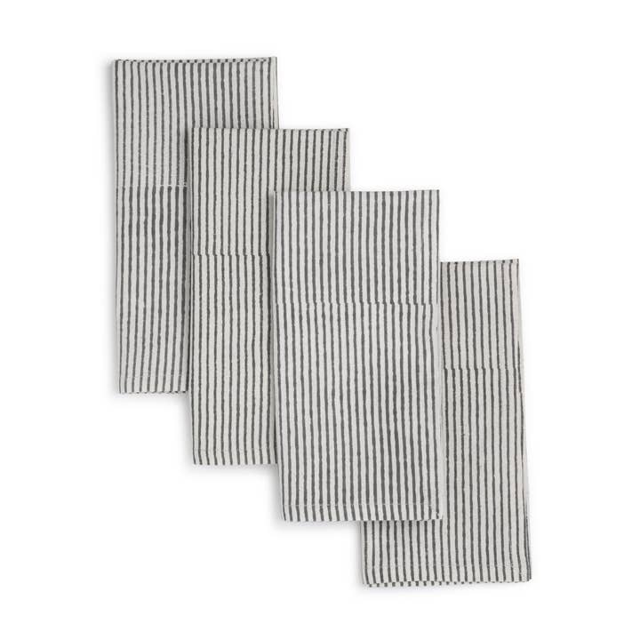 Cotton Napkins | Set of 4 | Hand Block Printed | Night Sky for wholesale by Sustainable Threads