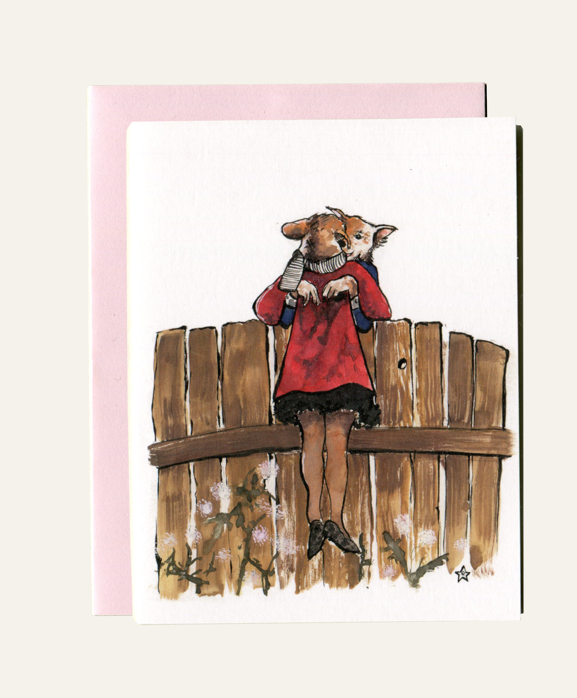 Darling Illustrations - Wholesale Love Card - Nothing Can Keep Us Apart - Dog Notecard6