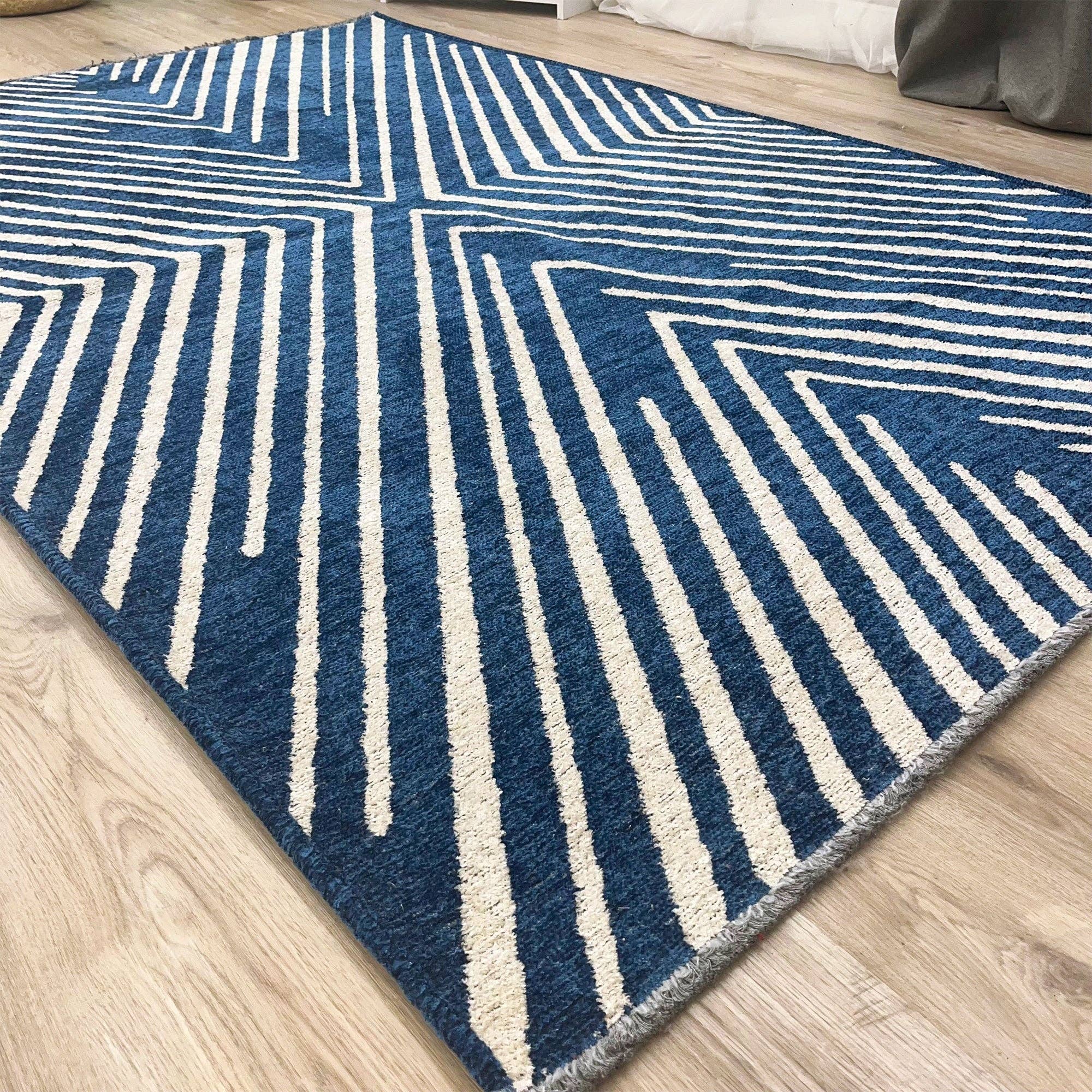 Alfa Rich Inc - Vente Tapis - Tapis lavables géométriques beiges noirs8