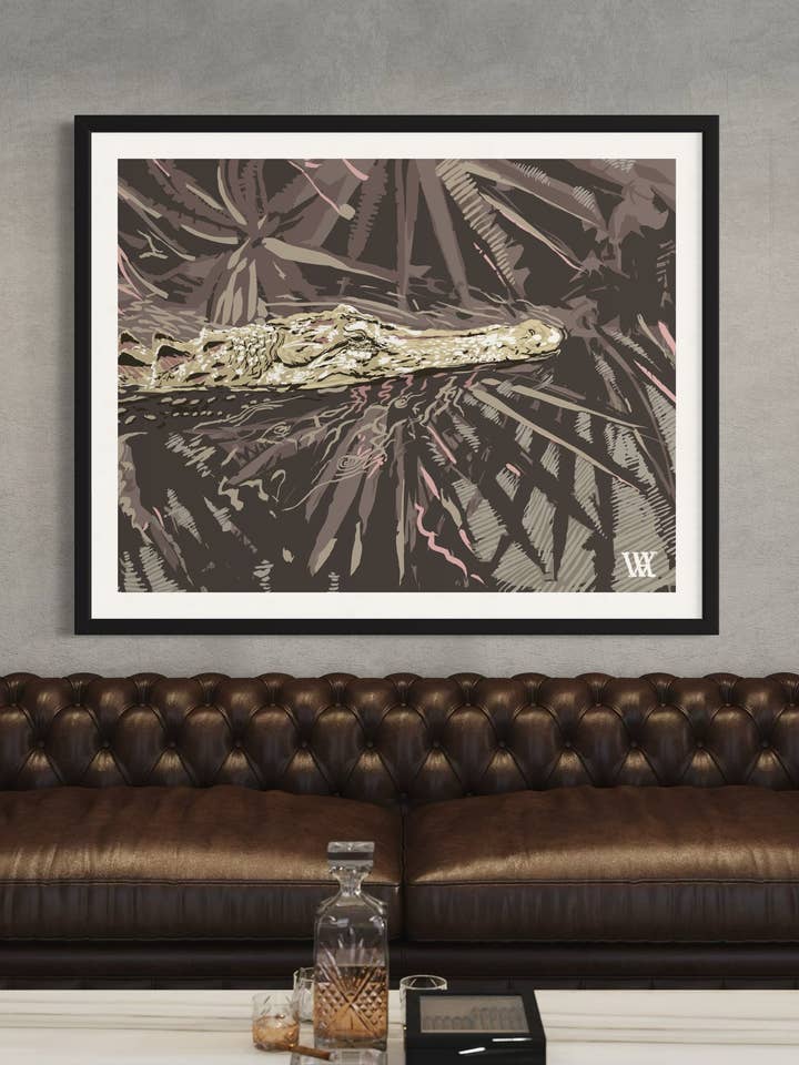Neutral Ocmulgee Alligator for wholesale by Austin Williams Art