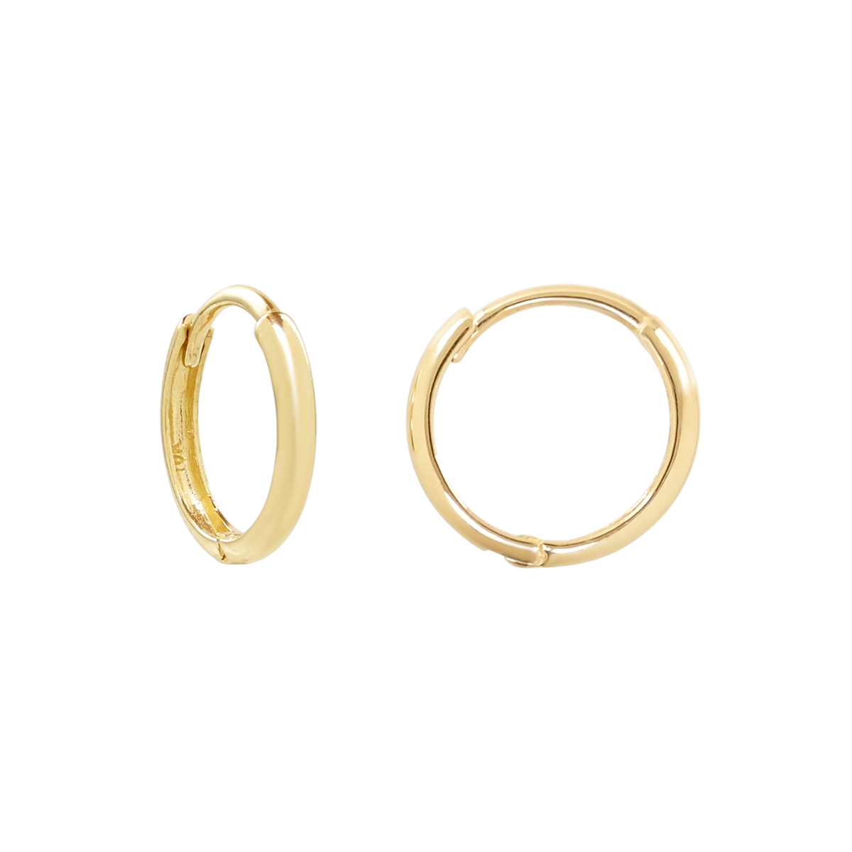 Ofina Jewelry - Wholesale Huggie Earrings - Solid Gold Thin Huggies - PAIR8