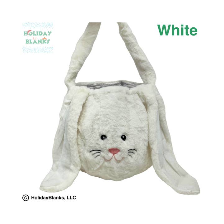 Holiday Blanks - Wholesale Basket - Kids & Baby - Furry Bunny Easter Egg Candy Basket Embroidery Blanks1