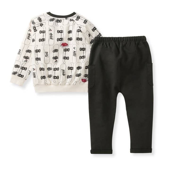 Burt's Bees Baby - Wholesale Top & Pant Set - Baby - Deck The Slopes Sweatshirt & Pants Set
2