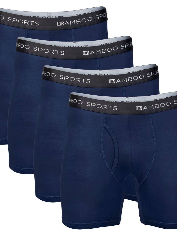 Bamboo Sports - Wholesale Underwear – Men's - Men's 4" Inseam Bamboo Rayon Boxer Briefs - 4 Pack8