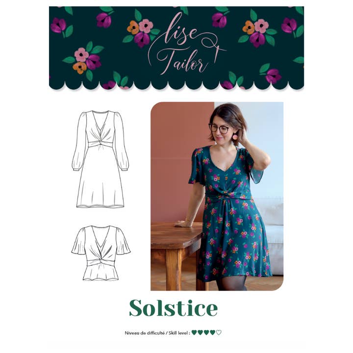 Padrão de costura - Solstício - vendido individualmente por atacado de Lise Tailor