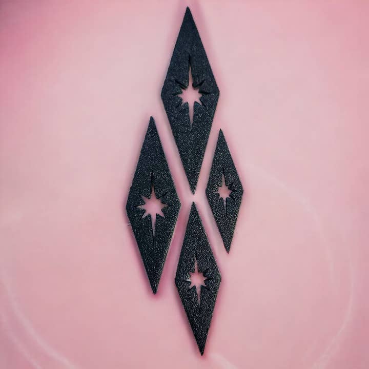 Retro Layers – wholesale Magnet – Midcentury Modern Diamond Starburst kylskåpsmagneter Retro